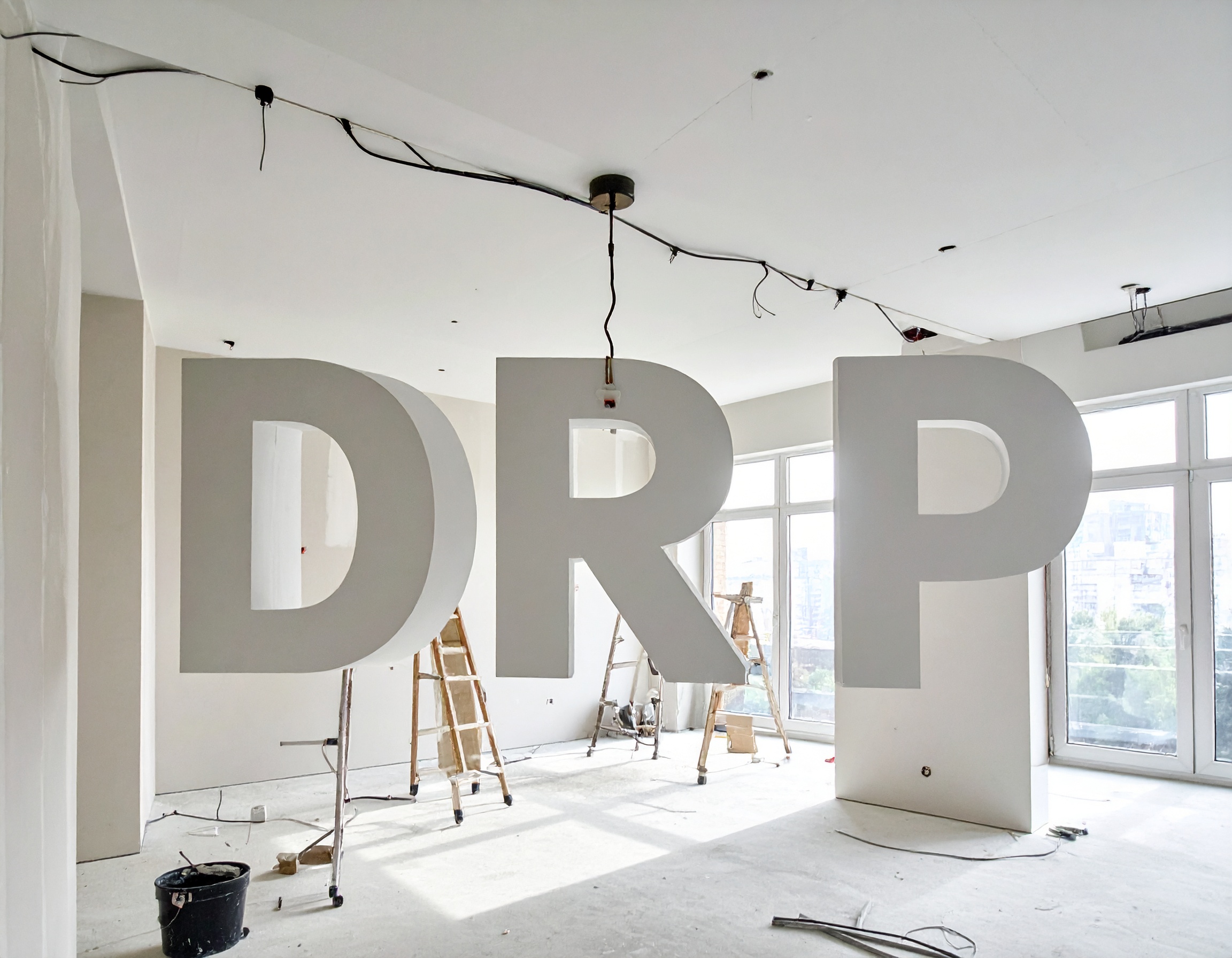 Artisan au travail sur chantier intérieur